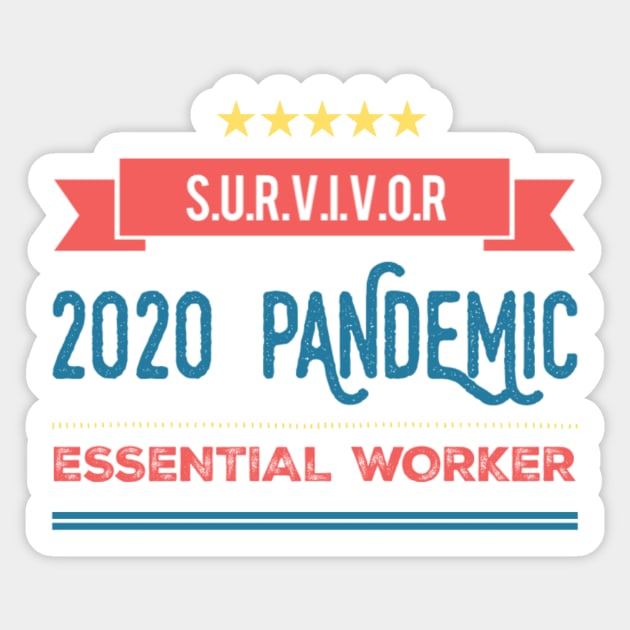 2020 Pandemic Essential Worker Sticker by The Hvac Gang